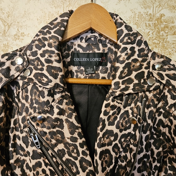 Colleen Lopez Small Faux Leather Moto Jacket - Picture 2 of 16